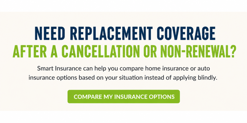 NEED REPLACEMENT COVERAGE AFTER A CANCELLATION OR NON-RENEWAL