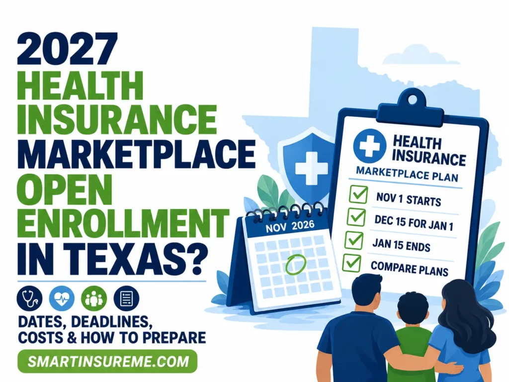 2027 Health Insurance Marketplace Open Enrollment in Texas dates and deadlines